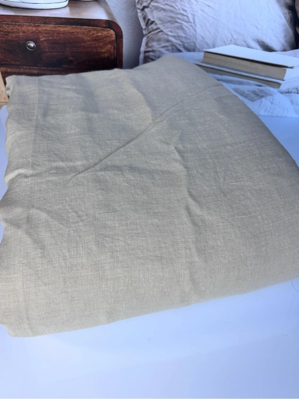 European Linen Duvet Cover Toffee King/Cal King Duvet Cover